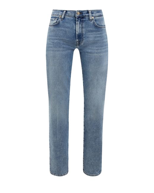7 for all mankind Прямые джинсы из окрашенного вручную денима Luxe Vintage