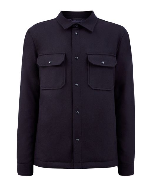 Woolrich Куртка-рубашка из шерсти Melton с пуховым утеплителем