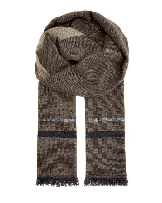 Bertolo Cashmere Теплый шерстяной шарф с волокнами шелка и кашемира