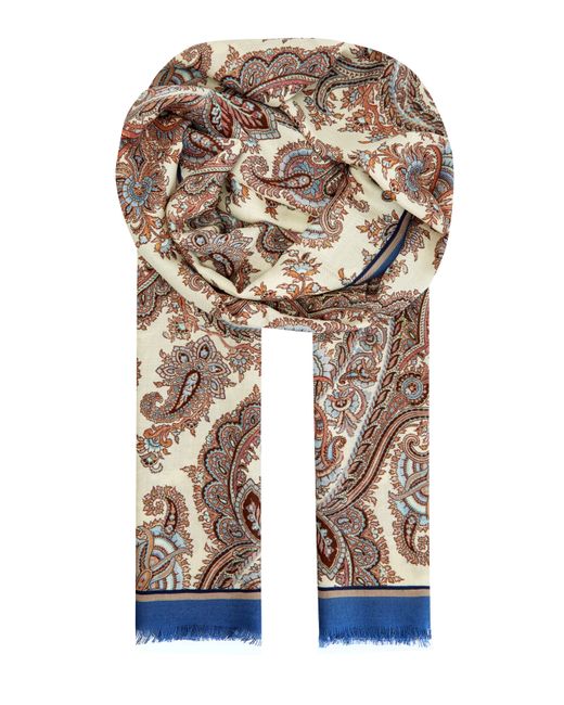 Etro Тонкий шарф из кашемира и шелка с узором пейсли