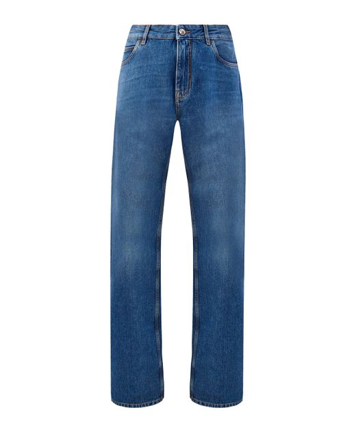 Etro Свободные джинсы Baggy с контрастной прострочкой и вышивкой