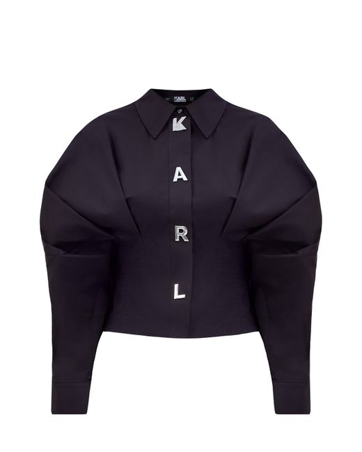 Karl Lagerfeld Рубашка K/Letters архитектурного кроя из органического хлопка