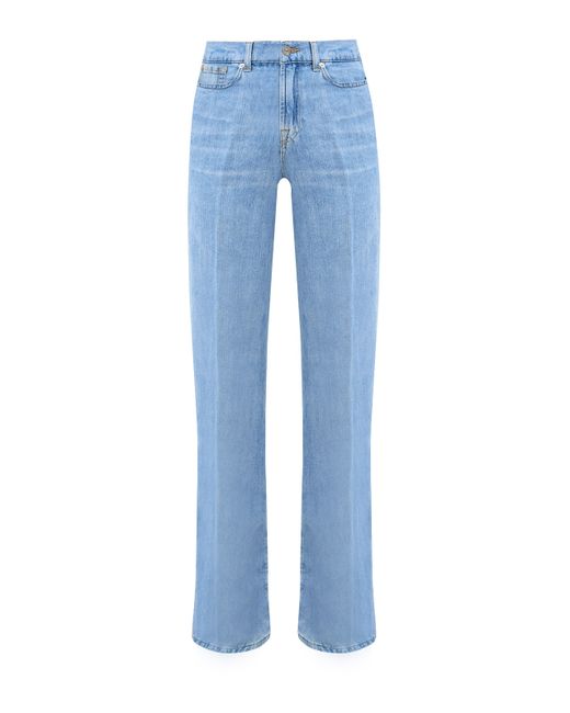 7 for all mankind Расклешенные джинсы Lotta в стиле 70-х из выбеленного денима