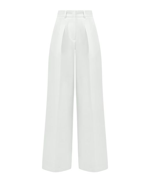 Karl Lagerfeld Свободные брюки-палаццо из струящегося габардина с защипами