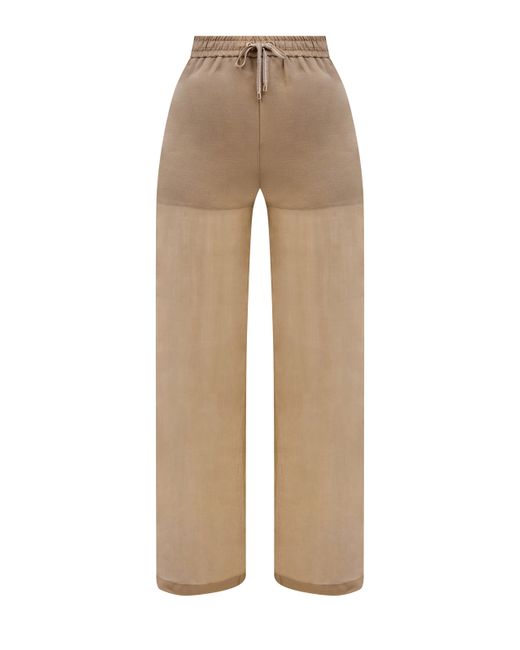 Lorena Antoniazzi Легкие брюки-палаццо из волокна рами с эластичным поясом
