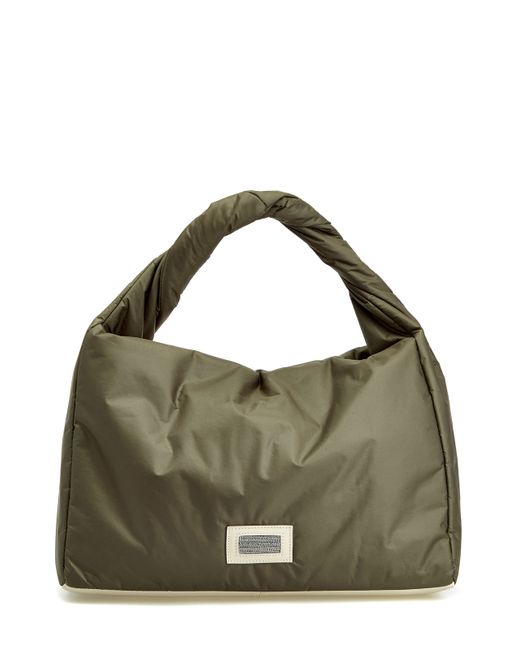 Peserico Объемная сумка из нейлона с кожаными вставками и цепочками Punto Luce
