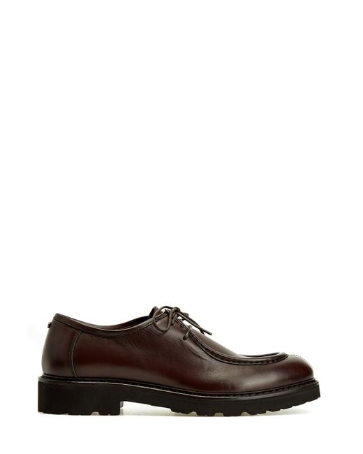 Canali Утепленные дебри в стиле smart-casual из полированной кожи