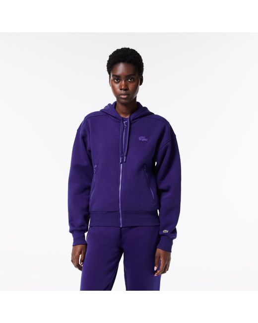 Lacoste толстовка из смеси органического хлопка с флисом