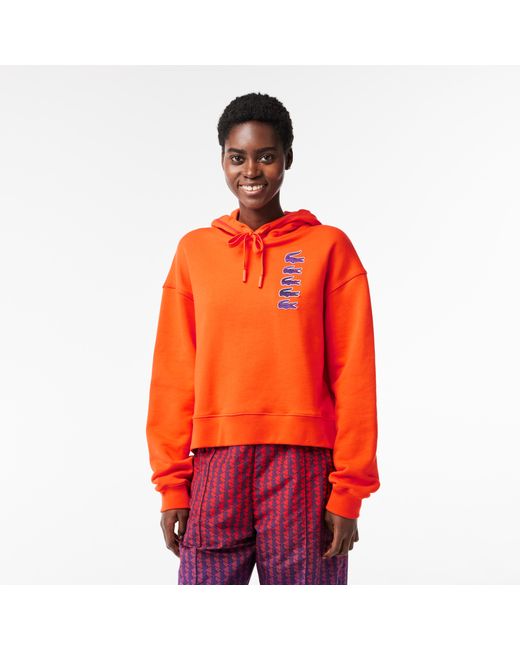 Lacoste толстовка Loose fit с флисом и капюшоном