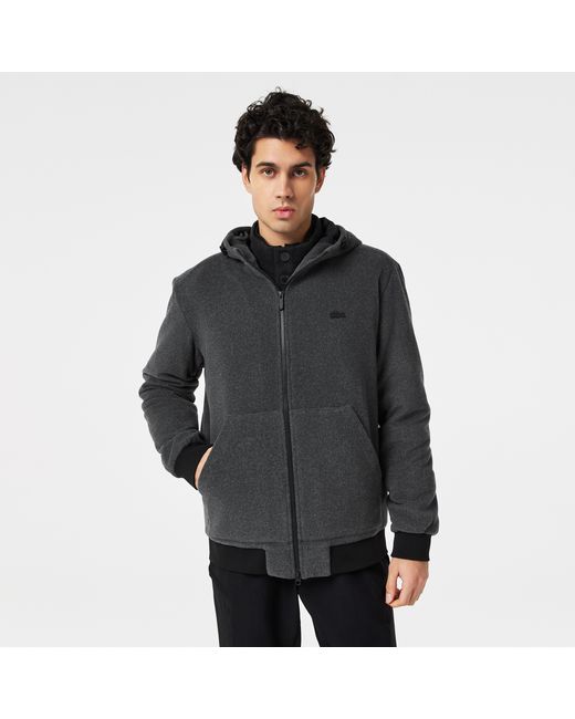 Lacoste утеплённая куртка-пальто со съемным капюшоном