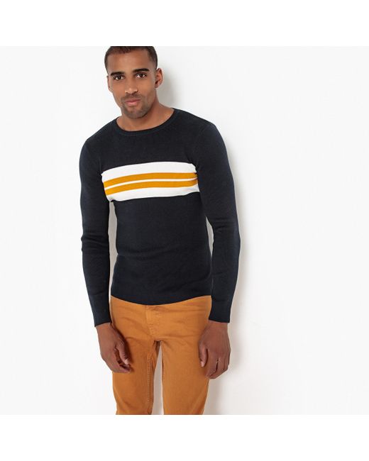 La Redoute Collections Пуловер с круглым вырезом из тонкого трикотажа