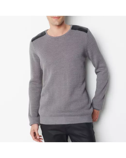 Soft Grey Пуловер с круглым вырезом 100 хлопка