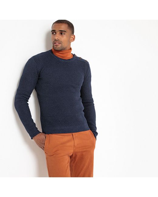 La Redoute Collections Пуловер с круглым вырезом из плотного трикотажа