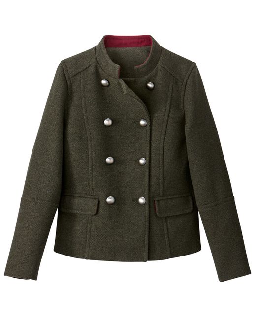 La Redoute Collections Пальто шерстяное в стиле милитари