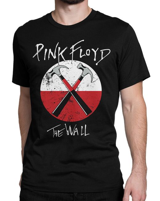 Design Heroes Футболка Рок Группа Pink Floyd черная