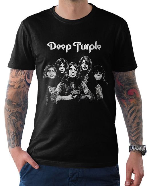 Design Heroes Футболка Рок Группа Deep Purple черная