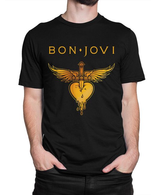 Design Heroes Футболка Bon Jovi черная