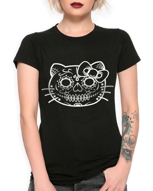 DreamShirts Studio Футболка женская Hello Kitty Котик черная