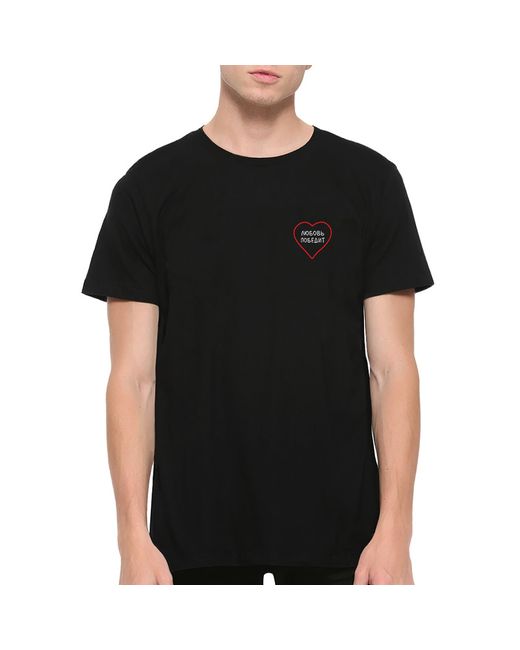 Dream Shirts Футболка Логотип Любовь Победит черная