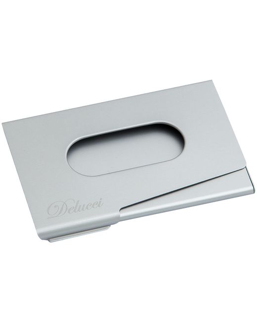 Greenwich Line Визитница карманная Delucci из алюминия серебристого цвета