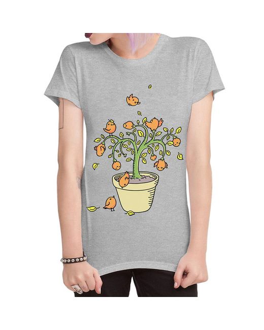 Dream Shirts Футболка Растение с птичками