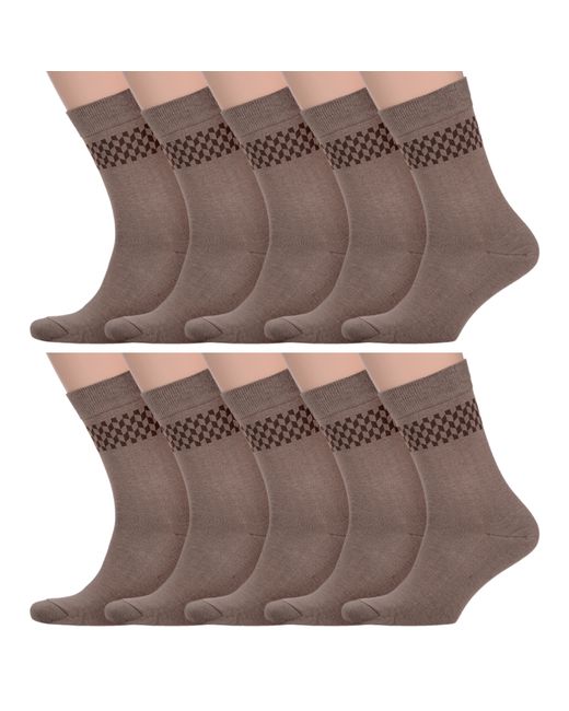 Palama Комплект носков мужских 10-МДЛ коричневых