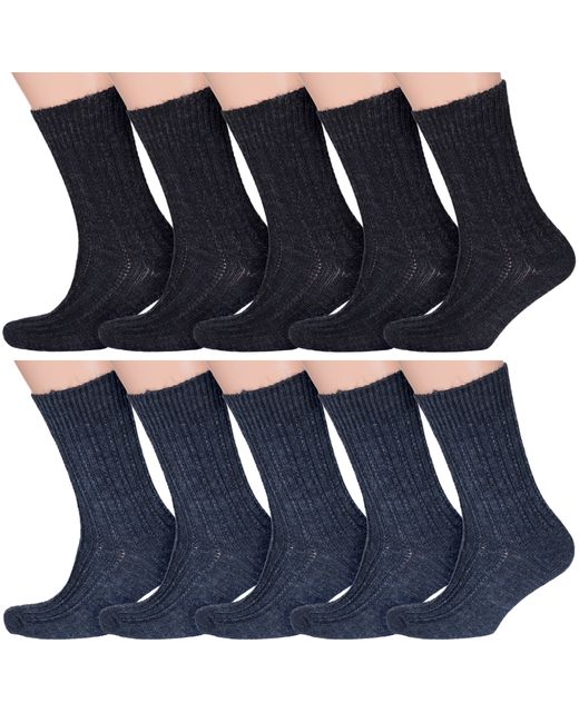 RuSocks Комплект носков мужских 10-М-590 черных синих