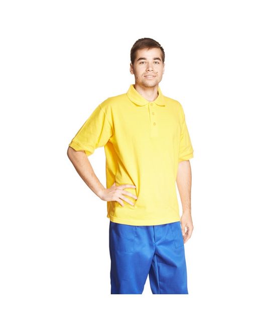 Nobrand Рубашка Поло 190г. с коротким рукавом жёлт.