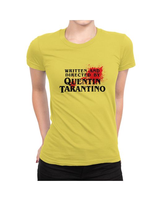 Dream Shirts Футболка Directed By Quentin Tarantino желтая