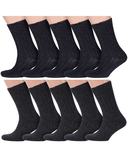 RuSocks Комплект носков мужских 10-М-590 черных серых