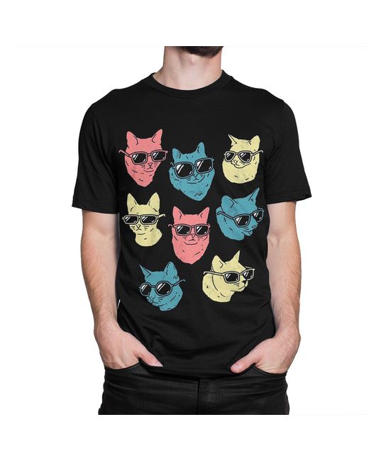 Dream Shirts Футболка Крутые Коты черная