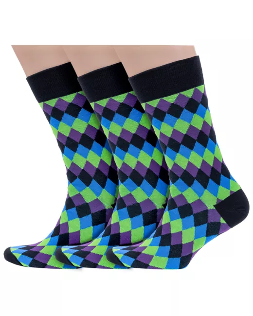 Grinston socks Комплект носков мужских 3-18D123 разноцветных