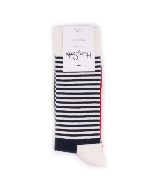 Happy Socks Носки унисекс Half Stripe синий