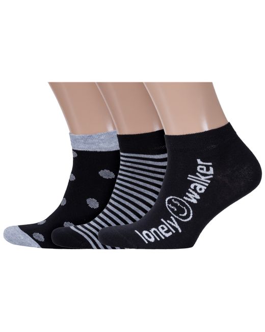 RuSocks Комплект носков мужских 3-М3-23739 черных серых