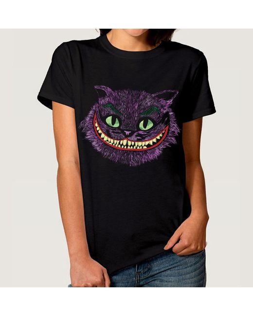 Dream Shirts Футболка Чеширский кот 21158-1 черная