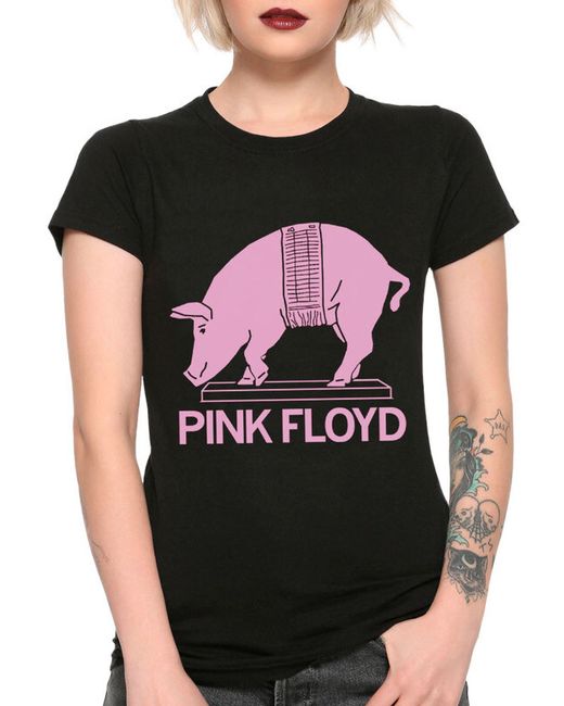 Design Heroes Футболка Pink Floyd Pig черная