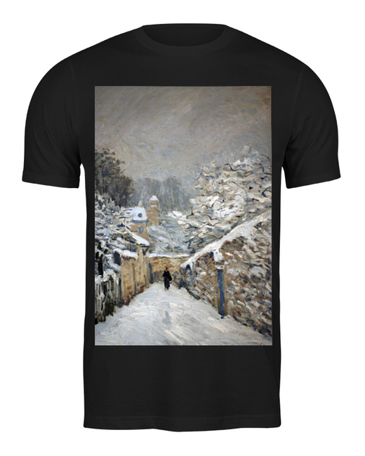 Printio Футболка Снег в лувесьене картина альфреда сислея черная