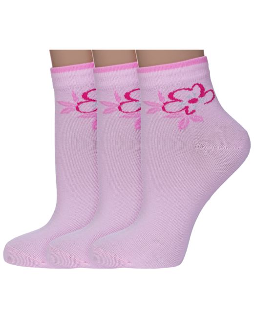 RuSocks Комплект носков женских 3-Ж-1350-01 розовых