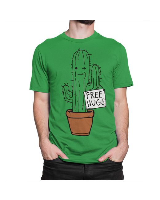 Dream Shirts Футболка Бесплатные Обнимашки зеленая