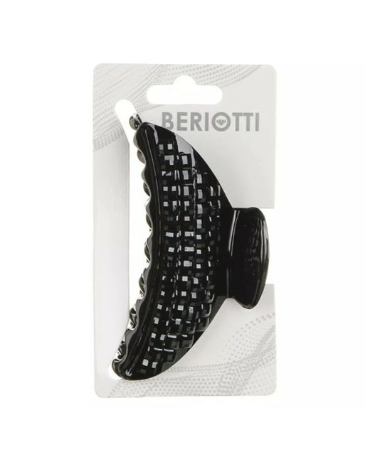 Beriotti Заколка-краб для волос 324-019 пластиковая черная 1 шт