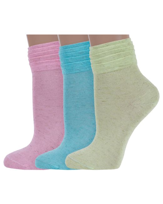 Lorenzline Комплект носков женских 3-Д52 разноцветных