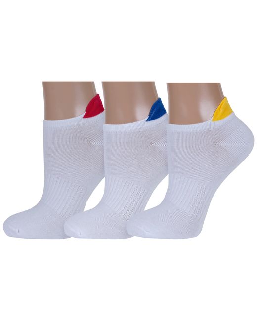 RuSocks Комплект носков женских 3-Ж3-23758 белых желтых красных синих