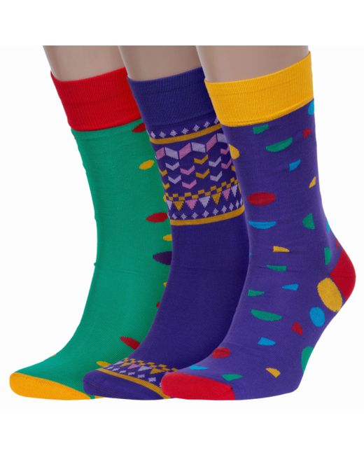 Lorenzline Комплект носков мужских 3-Е2/3 разноцветных