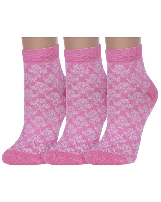 Хох Комплект носков женских 3-GM-1402 розовых белых