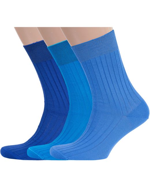 RuSocks Комплект носков мужских бирюзовых синих голубых