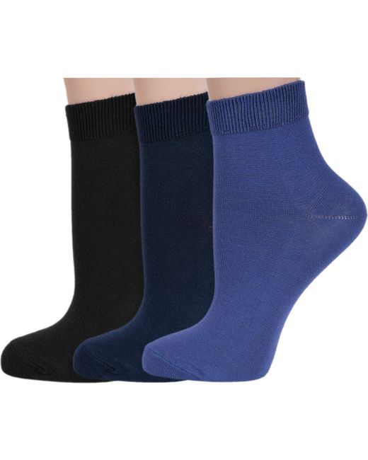 RuSocks Комплект носков женских 3-С-420 синих серых черных