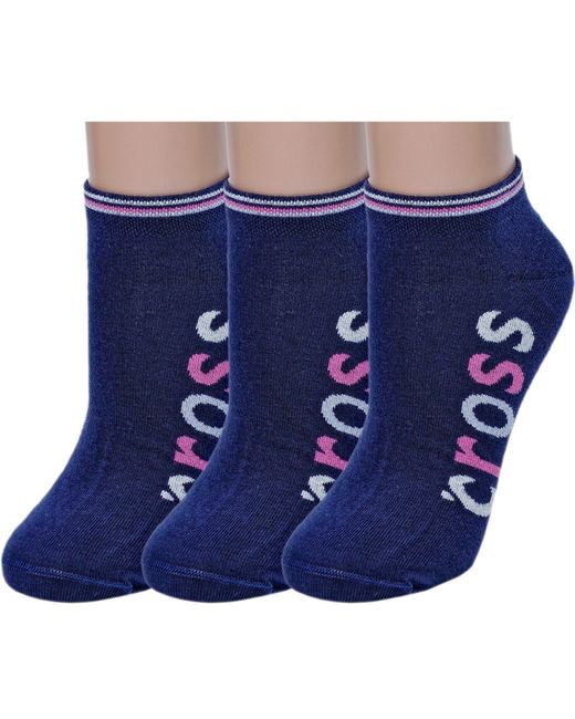 Хох Комплект носков женских 3-G-3Rk синих розовых белых