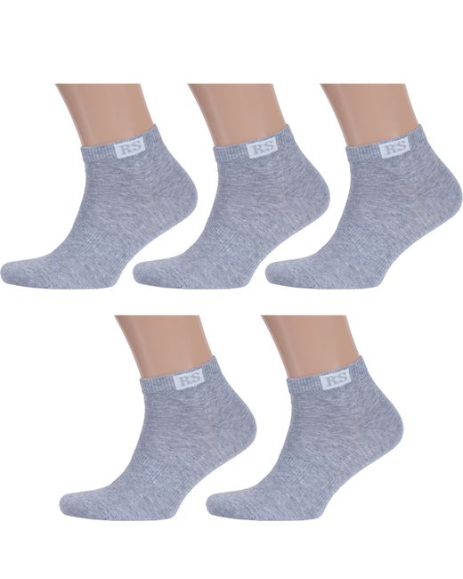 RuSocks Комплект носков мужских серых белых