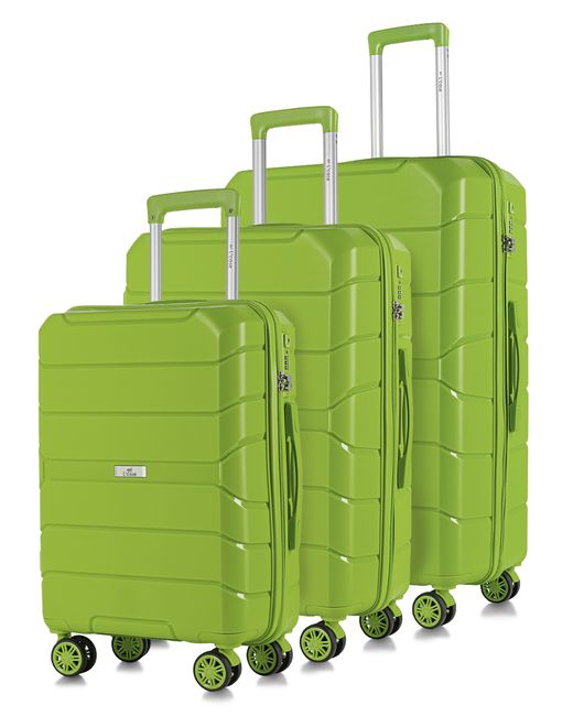 L'Case Комплект чемоданов унисекс Singapore лимонный