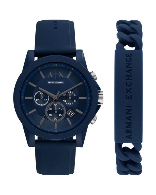 Armani Exchange Наручные часы унисекс синие